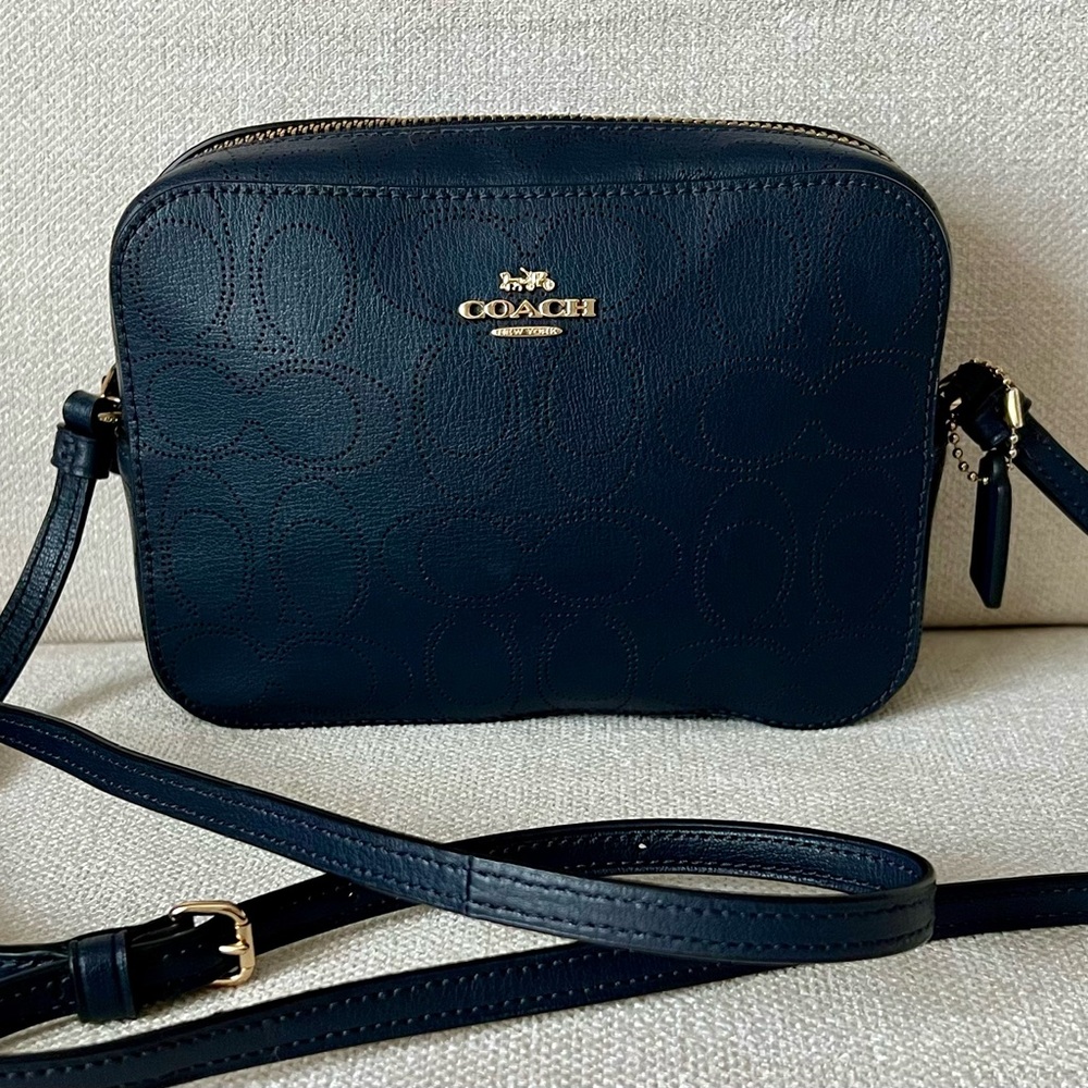 Coach camera bag with adjustable strap